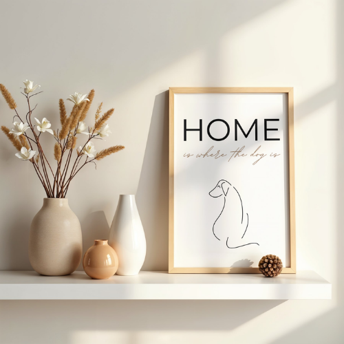 Poster – Home is where the dog is