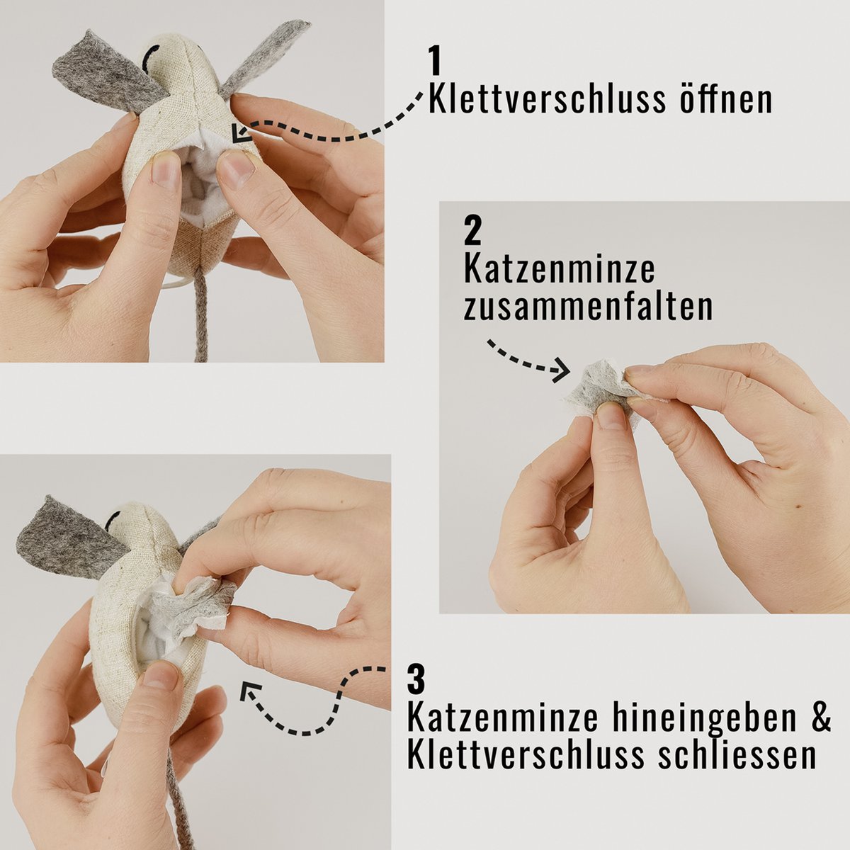 Katzenspielzeug mit Katzenminze 3er Set