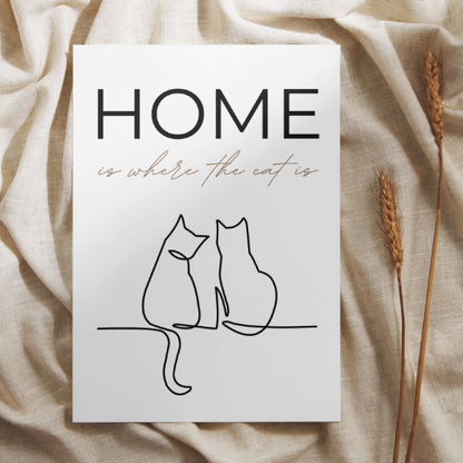 Poster – Home is where the cat is