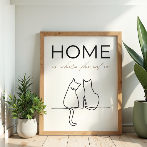 Poster – Home is where the cat is