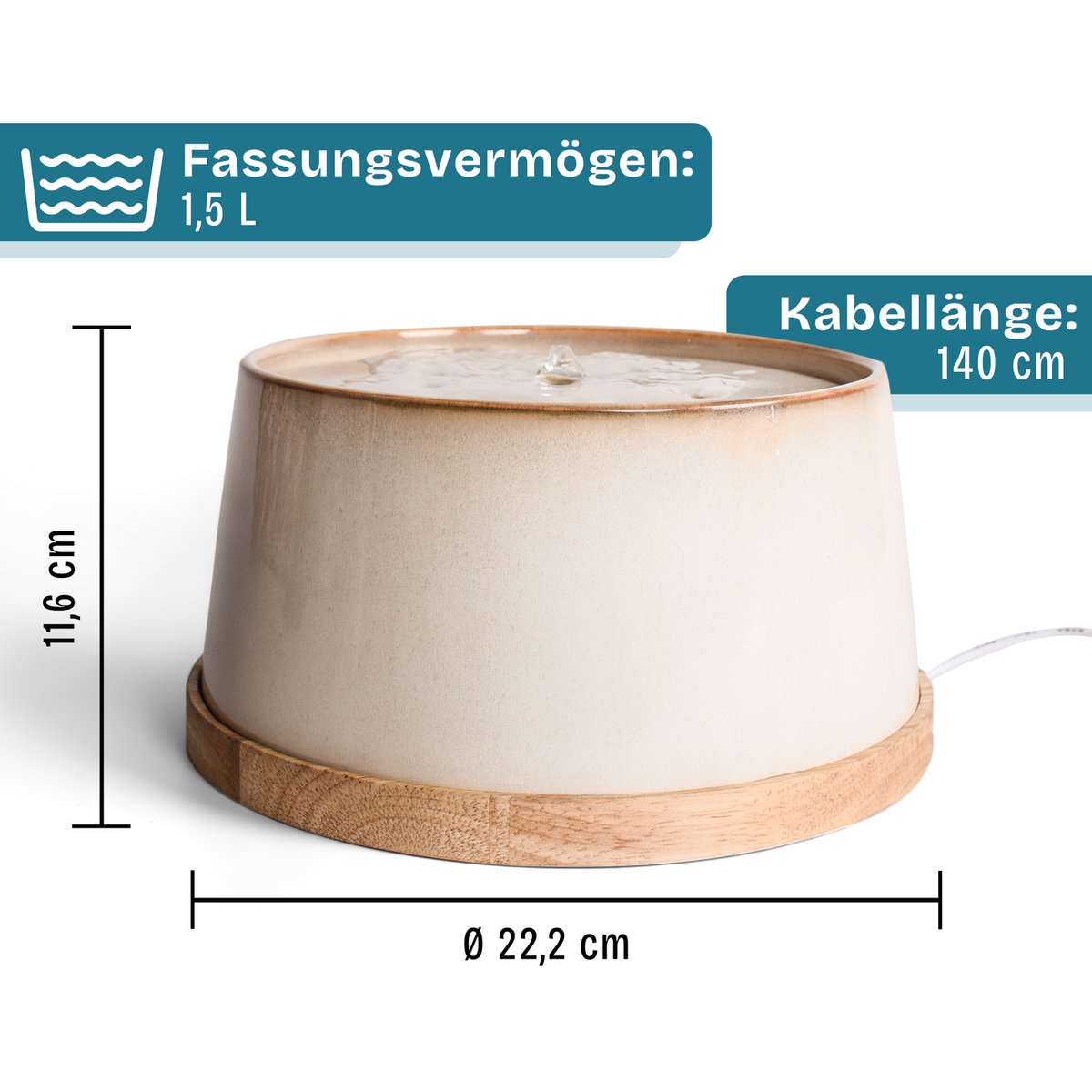 Keramik Trinkbrunnen für Katzen