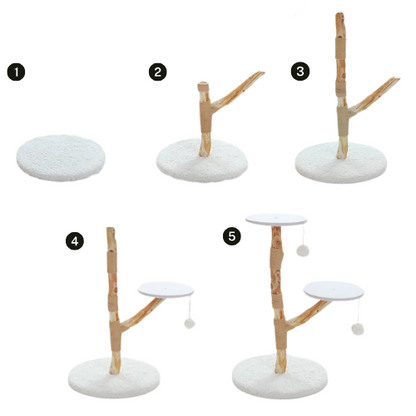 FLOWER Kratzbaum aus Holz