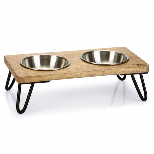 Holz Katzennapf-Set Linga
