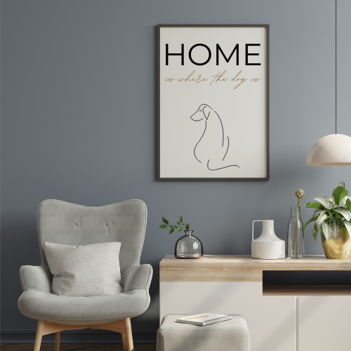 Poster – Home is where the dog is