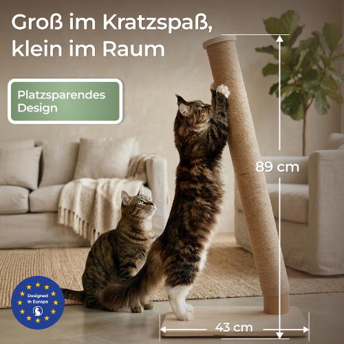 Katzenkratzsäule – Kratzbaum Holz 89 cm