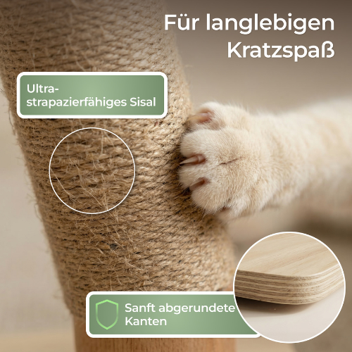 Katzenkratzsäule – Kratzbaum Holz 89 cm