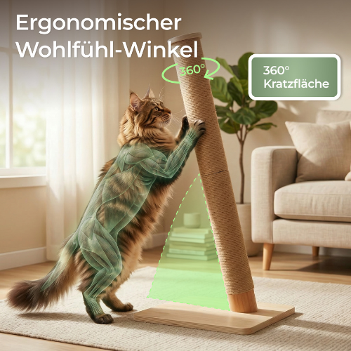 Katzenkratzsäule – Kratzbaum Holz 89 cm