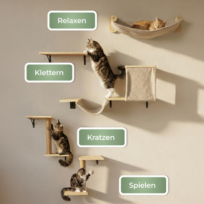 12-teilige Kletterwand für Katzen