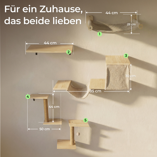 12-teilige Kletterwand für Katzen