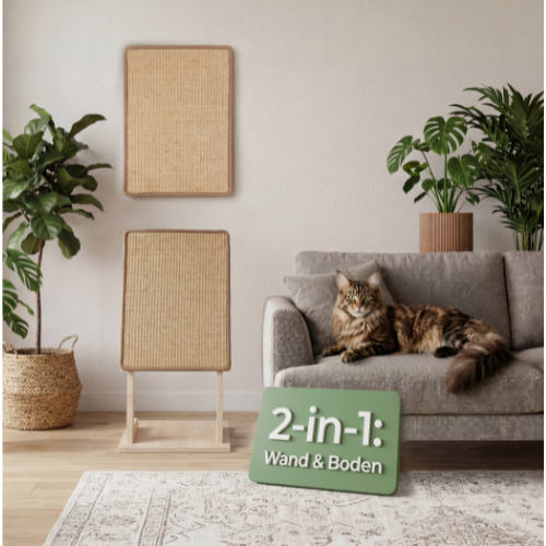 2-in-1 Katzenkratzbrett für Wand & Boden