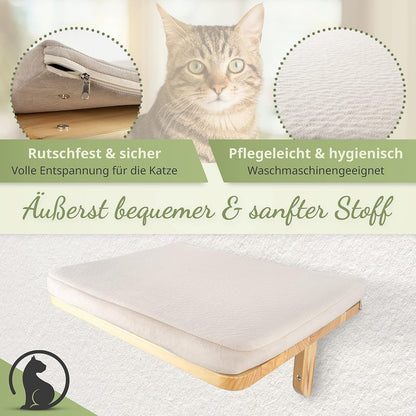 WOOWOOD® Kletterwand Katzen inkl. 2x Katzentreppen