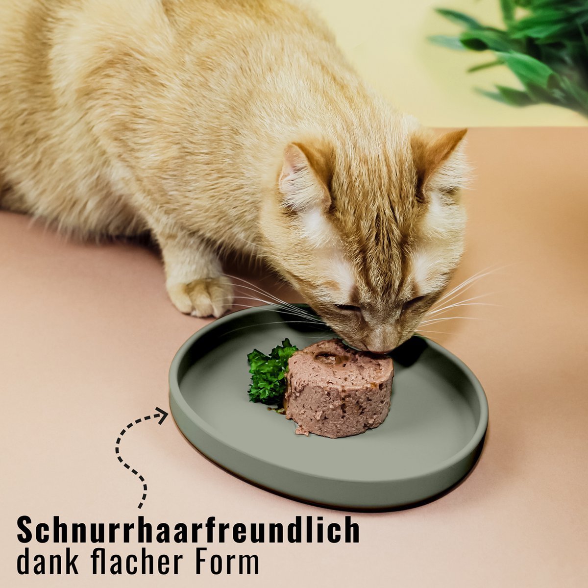 Flache Silikon Futterschale für Katzen