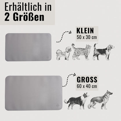 Futternapf-Unterlage aus veganem Leder