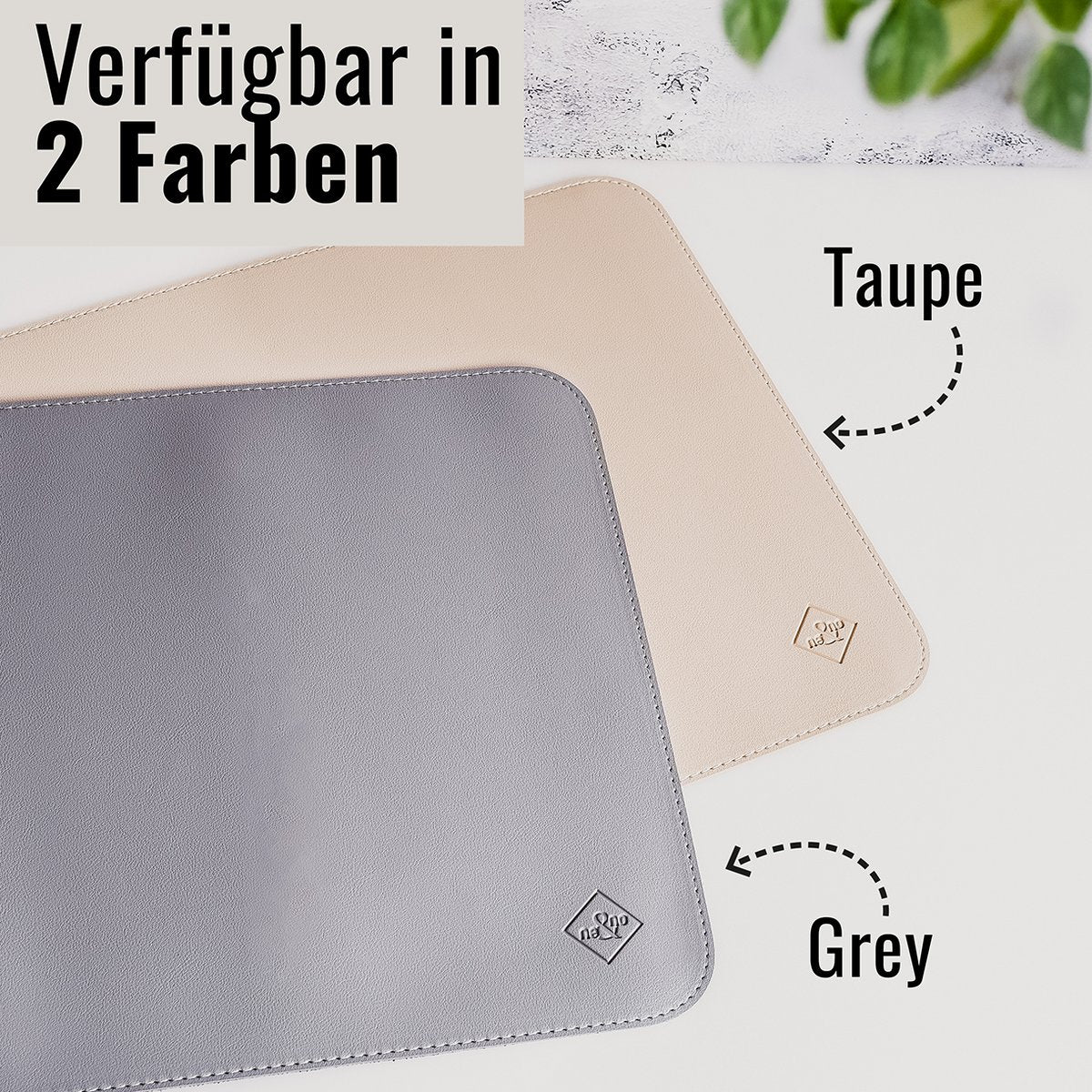 Futternapf-Unterlage aus veganem Leder