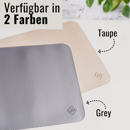 Futternapf-Unterlage aus veganem Leder