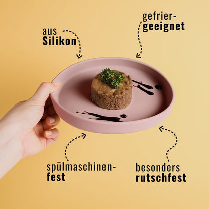 Flache Silikon Futterschale für Katzen