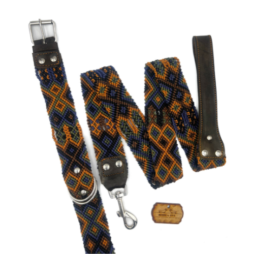 Monti and Ivy Set aus Halsband & Leine RAINBOW