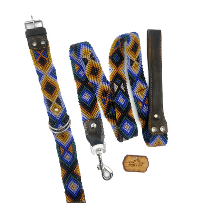 Monti and Ivy Set aus Halsband & Leine RAINBOW