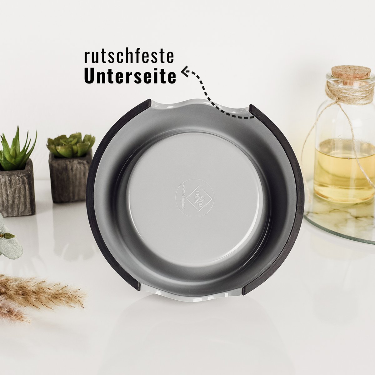 ne&no® Futternapf 2er Set für Hunde und Katzen Grau