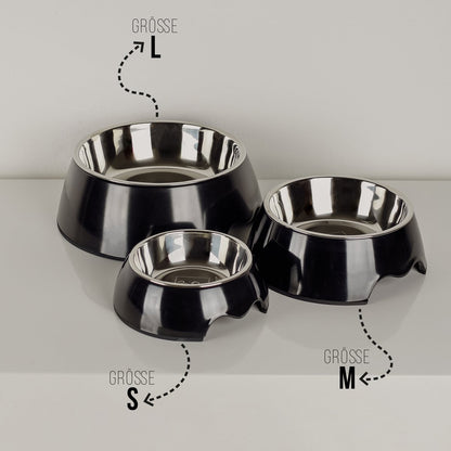 ne&no® Futternapf 2er Set für Hunde und Katzen Schwarz