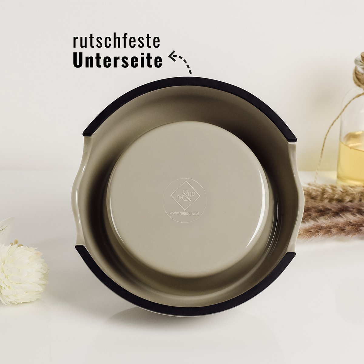 ne&no® Futternapf 2er Set für Hunde und Katzen Taupe