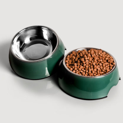 ne&no® Futternapf 2er Set für Hunde und Katzen Waldgrün