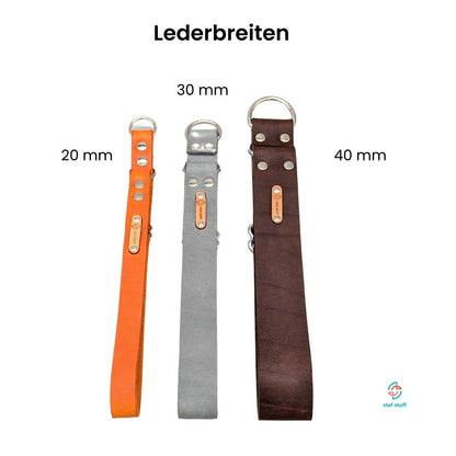 stef stuff Zugstopp Halsband Fettleder PURE