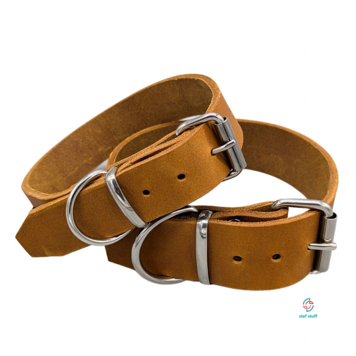 stef stuff Breites Halsband Fettleder PURE