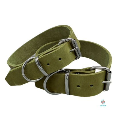 stef stuff Breites Halsband Fettleder PURE