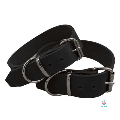 stef stuff Breites Halsband Fettleder PURE