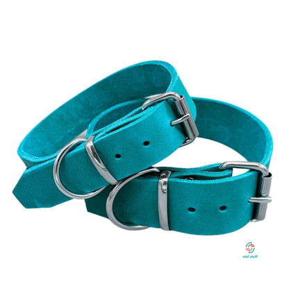 stef stuff Breites Halsband Fettleder PURE