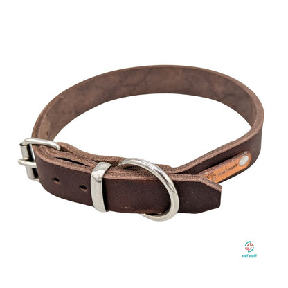 stef stuff Schmales Halsband Fettleder PURE