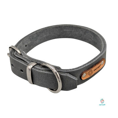 stef stuff Schmales Halsband Fettleder PURE