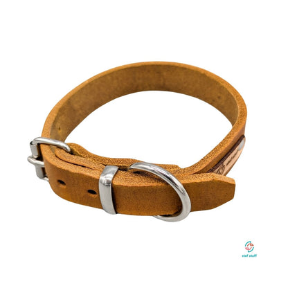 stef stuff Schmales Halsband Fettleder PURE