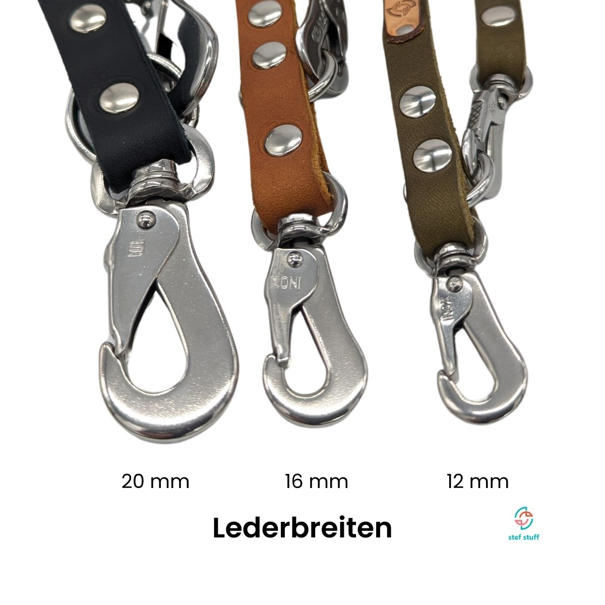 stef stuff 3-fach verstellbare Leine Fettleder PURE